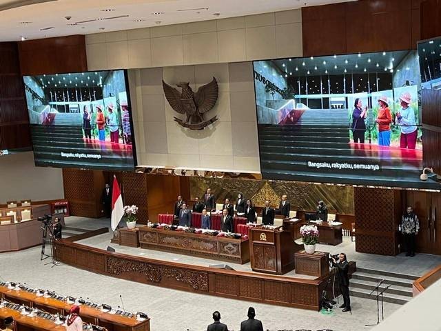 Ilustrasi Hak Angket DPR, Rapat paripurna DPR RI pembukaan masa sidang ke IV tahun 2023/2024, Selasa (5/3). Sumber (Foto: Haya Syahira/kumparan)