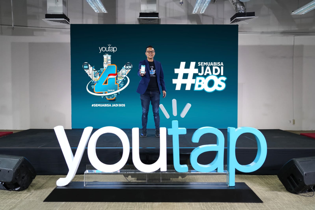CEO Youtap Indonesia, Herman Suharto memperkenalkan aplikasi Youtap BOS. Foto: Dok. Youtap