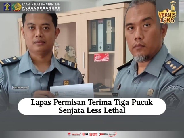 Lapas Permisan Terima Tiga Pucuk Senjata Less Lethal