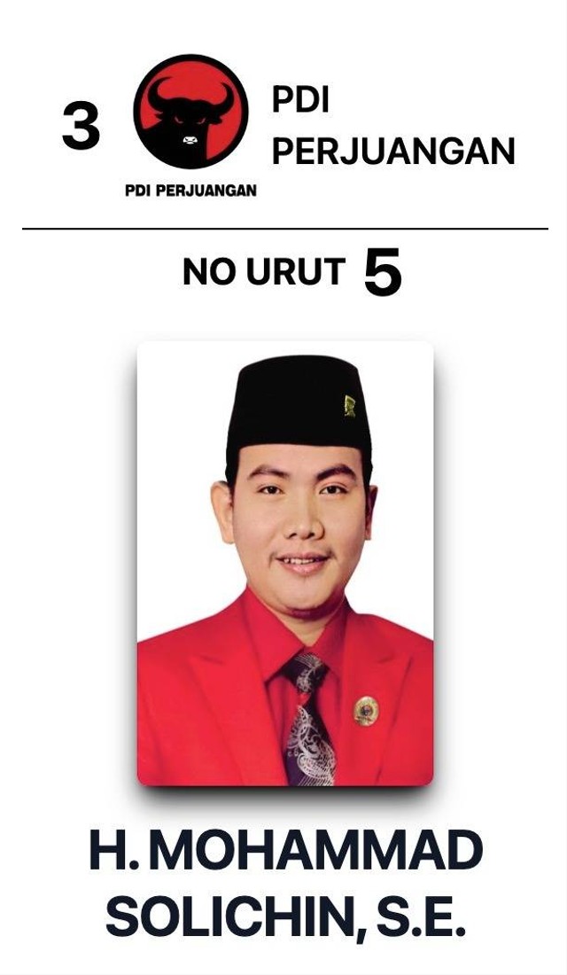 Mohammad Solichin, Caleg PDIP Dapil Tangerang 4. Foto: Dok. jariungu.com & lezen.id