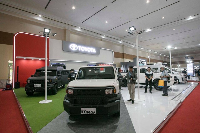 Toyota Hilux Rangga di pameran kendaraan komersial GIICOMVEC 2024. Foto: dok. Toyota Astra Motor