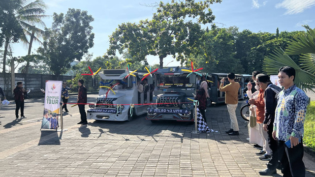 Persiapan Pembukaan Campus Tour Spesial Milad UMY Ke-43. Foto: Dok. Admisi UMY