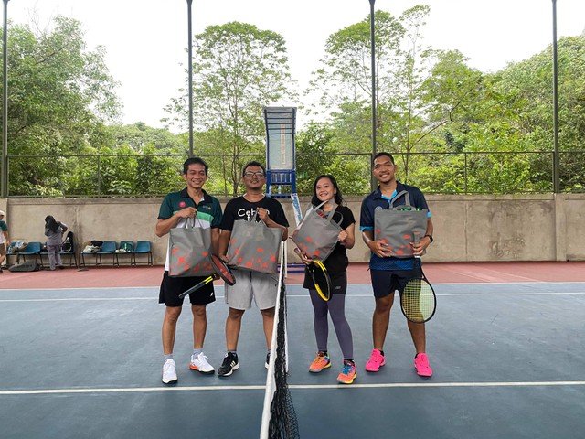 Pasangan Ridho-Karin meraih juara Fun Match batch 1 yang digelar ATC Pontianak. Foto: Dok Hi!Pontianak