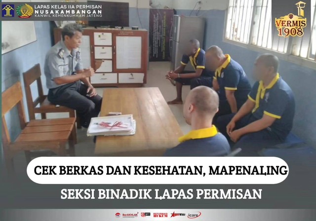 Cek Berkas Dan Kesehatan Mapenaling Seksi Binadik Lapas Permisan 5844