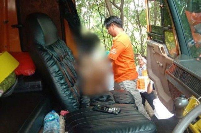 Sopir truk asal Lampung ditemukan gantung diri di Tol Trans Jawa, Selasa (12/3/2024) | Foto: ist