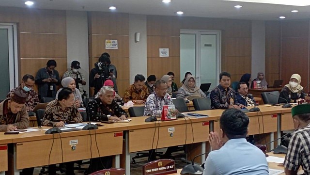 Suasana rapat terkait KJMU di Komisi E DPRD DKI Jakarta, Jakarta Pusat, Kamis (14/3/2024). Foto: Fadlan Nuril Fahmi/kumparan