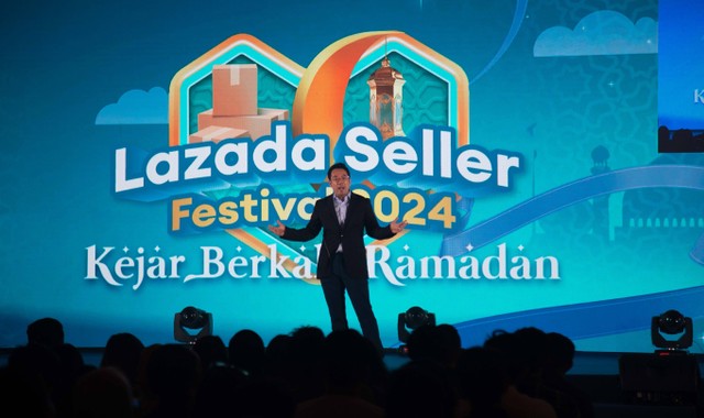 James Chang, CEO Lazada Indonesia di Lazada Seller Festival 2024. Foto: Dok. Lazada