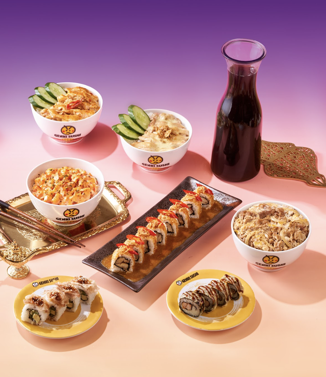 Menu Ramadan Genki Sushi mulai dari onigiri sampai sushi rolls cita rasa Indonesia (15/3/24). Foto: Dok. Genki Sushi