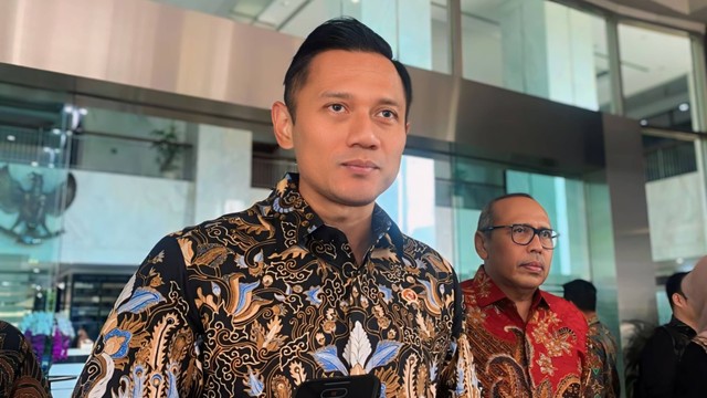 Menteri Agraria dan Tata Ruang (ATR/BPN), Agus Harimurti Yudhoyono (AHY), di Kementerian Keuangan, Jumat (15/3/2024). Foto: Ave Airiza Gunanto/kumparan