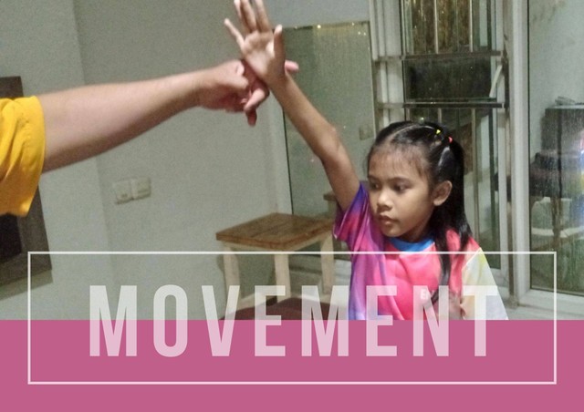 Ara (8) berlatih dengan teknik Body Movement Method (BMM). Photo: dokpri/AMS