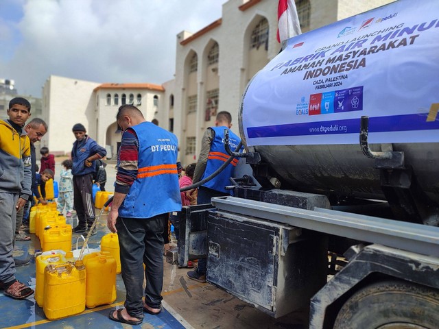 Alhamdulillah! Pabrik Air Minum Amanah Rakyat Indonesia di Gaza Diresmikan