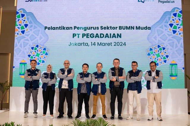 Pelantikan pengurus Sektor BUMN Muda Pegadaian. Foto: dok. Pegadaian