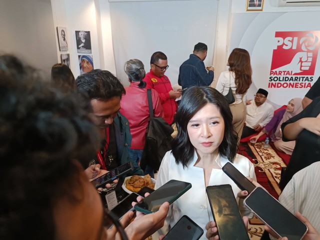 Wakil Ketua Dewan Pembina Partai Solidaritas Indonesia (PSI) Grace Natalie, saat ditemui wartawan, di Kantor DPP PSI, Jakarta Pusat, Kamis (21/3). Foto: Fadhil Pramudya/kumparan