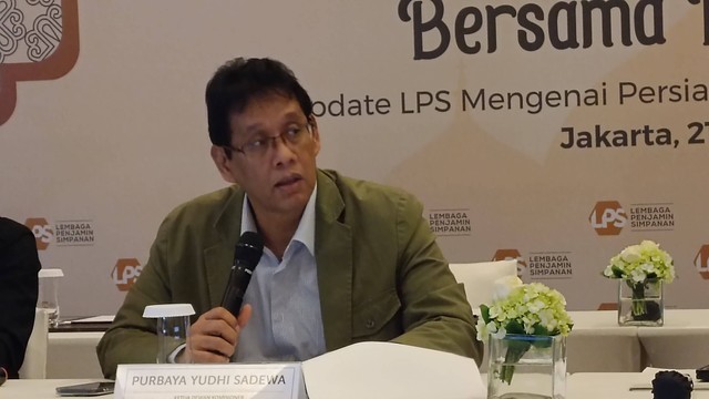 Ketua Dewan Komisioner LPS Purbaya Yudhi Sadewa di Hotel Fairmont Jakarta, Kamis (21/3). Foto: Ave Airiza Gunanto/kumparan