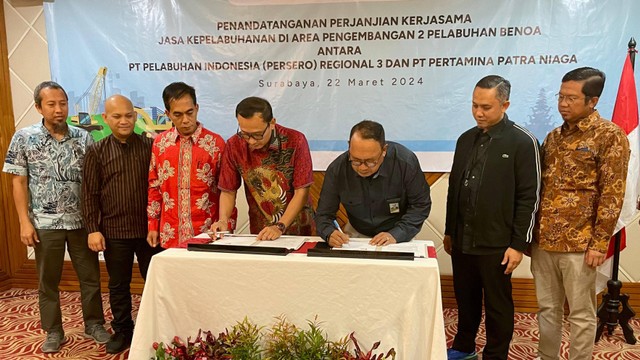 Penandatanganan kesepakatan Pelindo dengan PT Pertamina Patra Niaga - IST