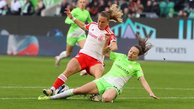 Bayern Muenchen melawan VfL Wolfsburg di pekan lanjutan Frauen-Bundesliga 2023/24. Foto: Dok. Bayern Muenchen