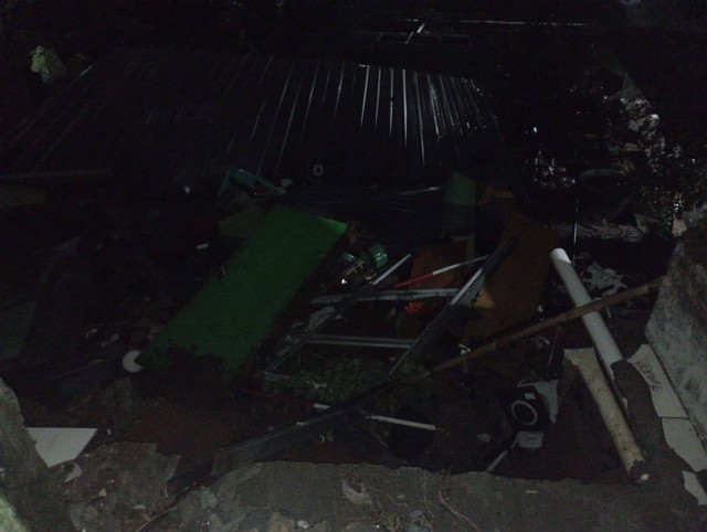 Rumah di Bogor rata dengan tanah usai diguyur hujan deras Foto: doc. kumparan