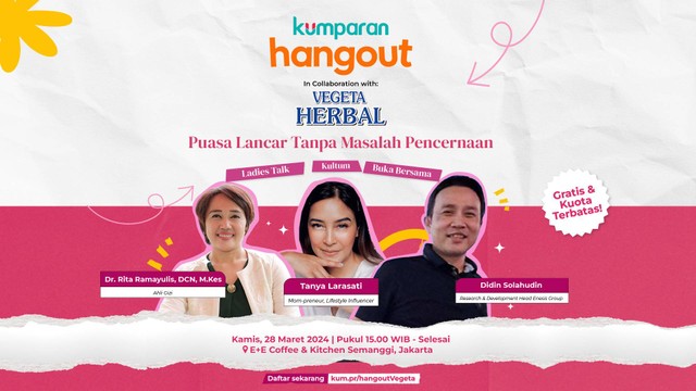 Bersama Tanya Larasati dan Dr. Rita Ramayulis, DCN, M.Kes, kumparan Hangout kali ini akan kupas tuntas cara mengatasi tantangan kesehatan yang sering dihadapi perempuan. Foto: kumparan