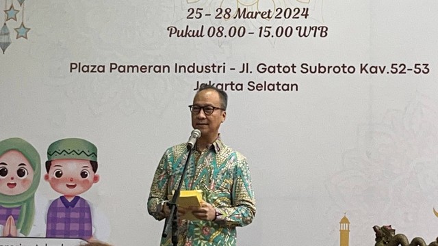 Menteri Perindustrian (Menperin) Agus Gumiwang Kartasasmita di Kantor Kementerian Perindustrian, Jakarta, Senin (25/3/2024). Foto: Widya Islamiati/kumparan