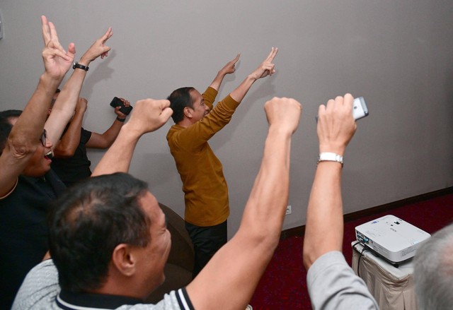 Presiden Jokowi Nobar Timnas Indonesia vs Vietnam Foto: Dok. Biro Pers Setpres