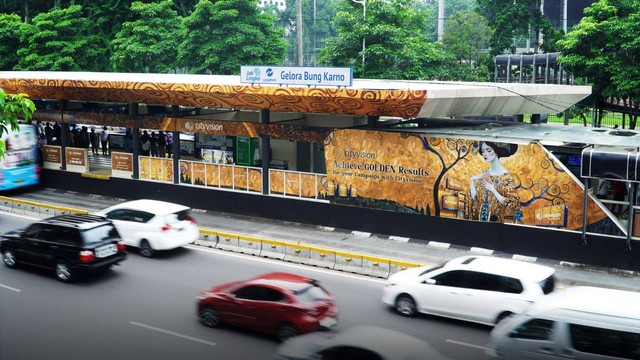 3 halte TransJakarta diubah bak galeri seni. Foto: City Vision