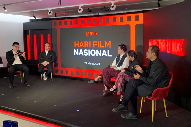 Netflix menggelar perayaan Hari Film Nasional setiap tanggal 30 Maret di Graha Cipta 1 Taman Ismail Marzuki, Jakarta Pusat, Rabu (27/3). Foto: Vincentius Mario/kumparan