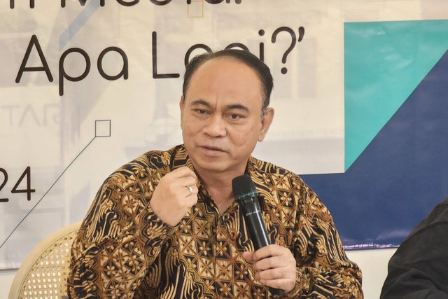 Menkominfo, Budi Arie dalam Editor's Talk Forum Pemred di Gedung Antara, Jakarta Pusat, Rabu (27/3). Foto: Fadlan Nuril Fahmi/kumparan