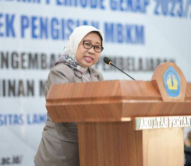 Rektor Universitas Lampung (Unila), Prof. Dr. Ir. Lusmeilia Afriani, D.E.A., IPM., ASEAN Eng. | Foto : Instagram Lusmeilia Afriani