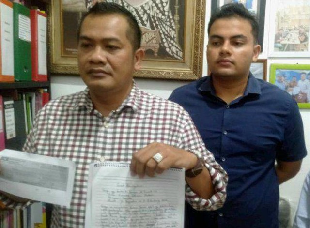 Kuasa hukum korban penipuan oleh bos Apartemen Rajawali Palembang, Noviardus Setiawan Makmur. (ist)