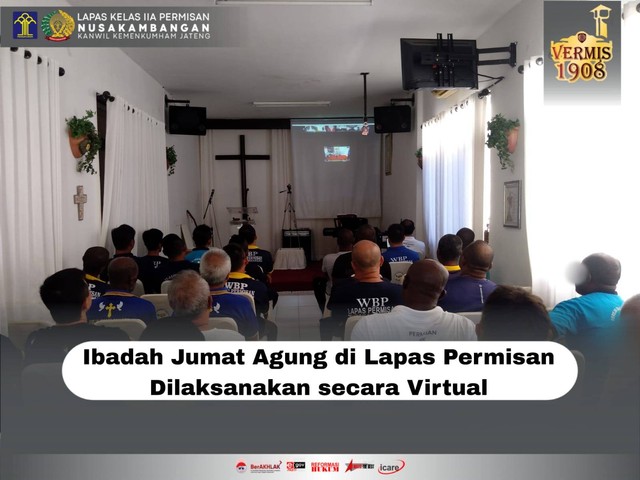 Ibadah Jumat Agung di Lapas Permisan Dilaksanakan secara Virtual