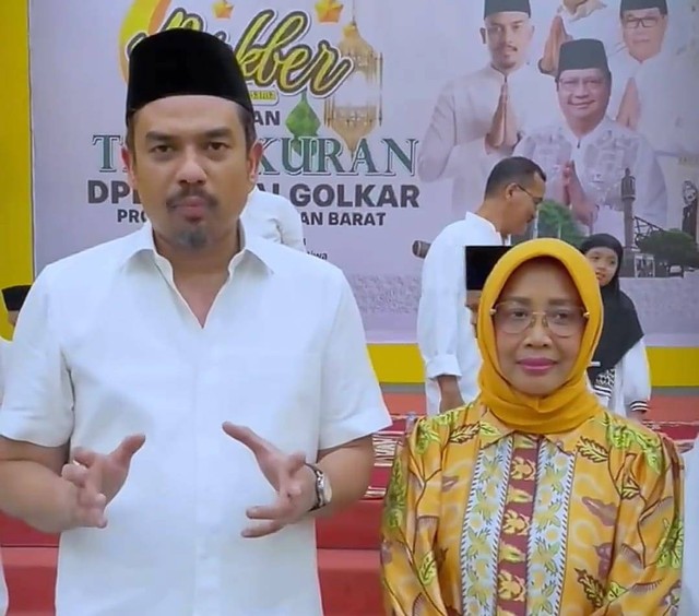 Maman Abdurrahman dan Bupati Mempawah Erlina. Foto: Dok. Instagram @erlinanorsan.id