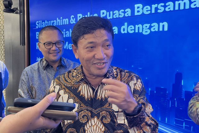 Wakil Direktur Utama PT Bank Syariah Indonesia Tbk atau BSI, Bob Tyasika Ananta di acara buka puasa bersama di Kantor Pusat BSI, Senin (1/4/2024). Foto: Ghinaa Rahmatika/kumparan