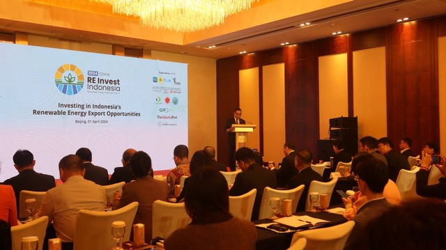 Forum investasi energi China RE Invest Indonesia 2024 yang digelar KBRI Beijing di China, Senin (1/4/2024). Foto: KBRI Beijing