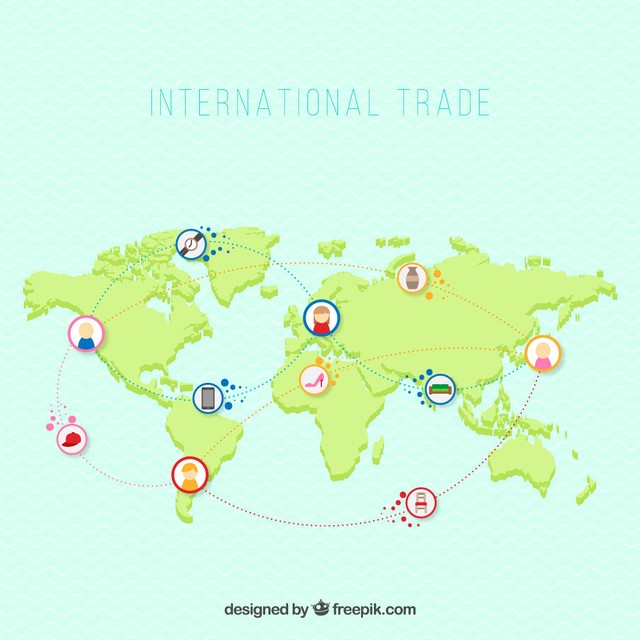 Ilustrasi Perdagangan Internasional. Sumber: freepik.com