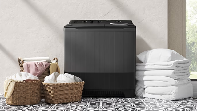 Ilustrasi mesin cuci dua tabung terbaik dan hemat listrik. Foto: Samsung