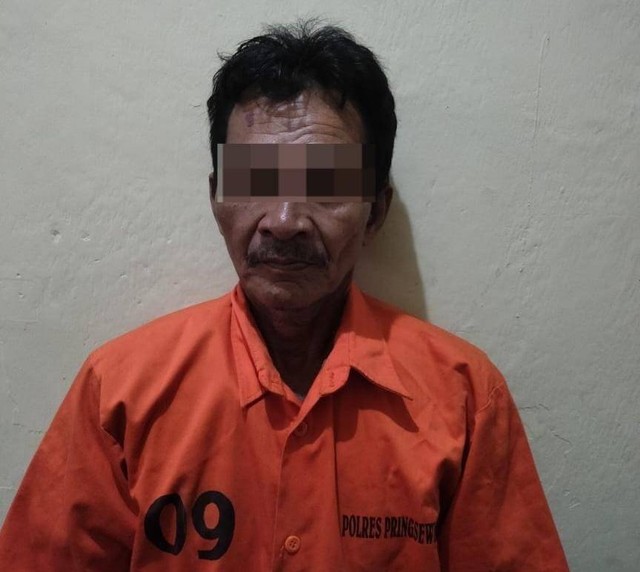 Pelaku penganiayaan yang berhasil diamankan. | Foto: Dok Polres Pringsewu