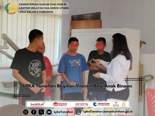 LPKA Tomohon Bagikan Vitamin Bagi Anak Binaan