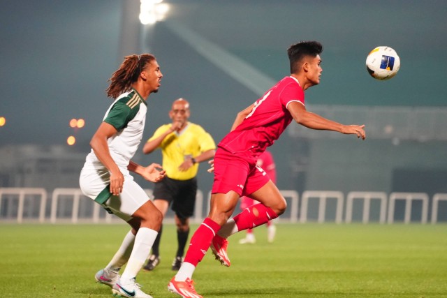 Timnas U-23 vs Arab Saudi di laga uji coba. Dok: PSSI