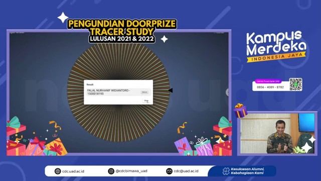 Bimawa Universitas Ahmad Dahlan (UAD) Bagikan Doorprize Tracer Study (Dok. Istimewa)