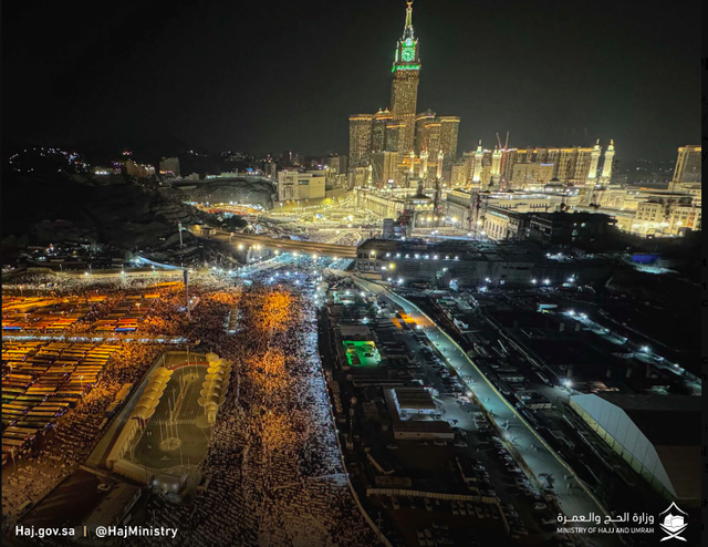 Malam 27 Radaman 1445 H/2024 di jalanan di luar Masjidil Haram, Makkah Foto: X/Hajministry