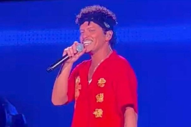Bruno Mars konser di Singapura, Minggu (7/4/2024) Foto: Auriel Early Vin