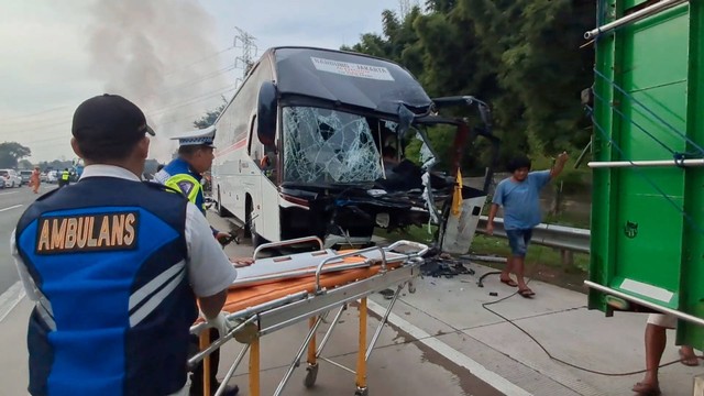 Bus Primajasa korban contraflow maut. Dok: Istimewa.