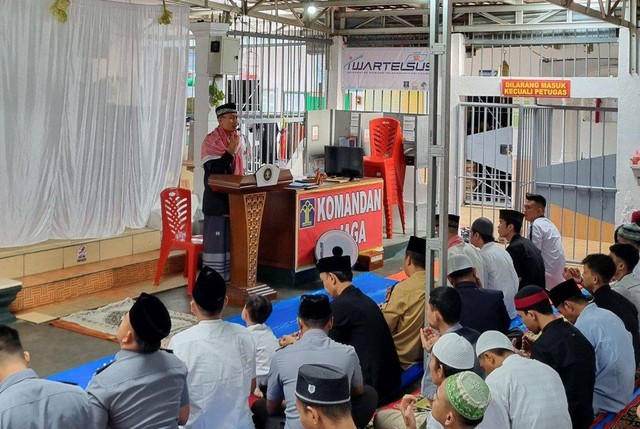 Idul Fitri 1445 H, Lapas Pagar Alam Laksanakan Sholat Ied