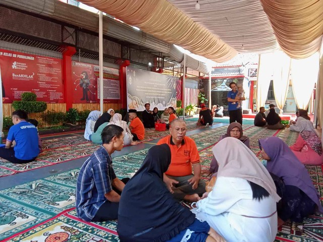 Suasana layanan kunjungan idulfitri di Rutan Purbalingga. Foto: Humas Rutan Purbalingga.