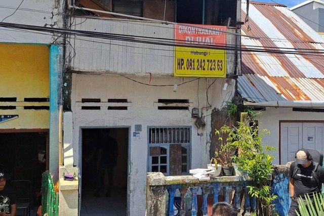 TKP rumah suami bunuh dan cor istri di Makassar, Minggu (14/4/2024). Foto: Dok Polda Sulsel