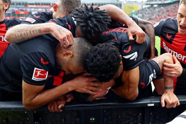 Bayer Leverkusen Juara Liga Jerman. Dok: Kai Pfaffenbach/Reuters