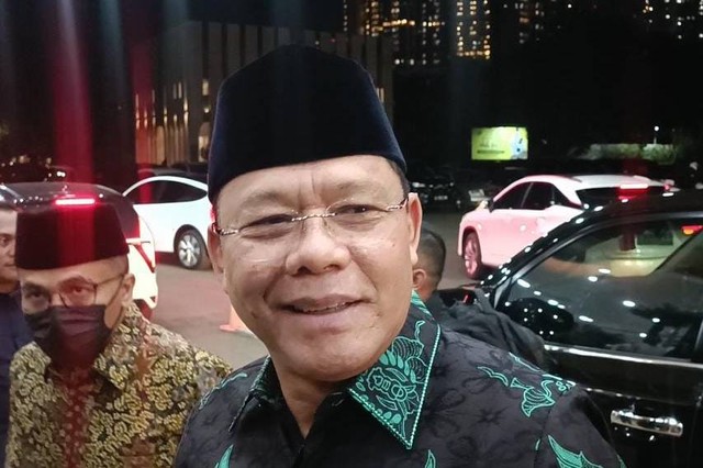 Plt Ketum PPP, Muhammad Mardiono hadiri acara Halal bi Halal di Kantor DPP Partai Golkar, Jakarta Barat, Senin (15/4/2024). Foto: Zamachsyari/kumparan