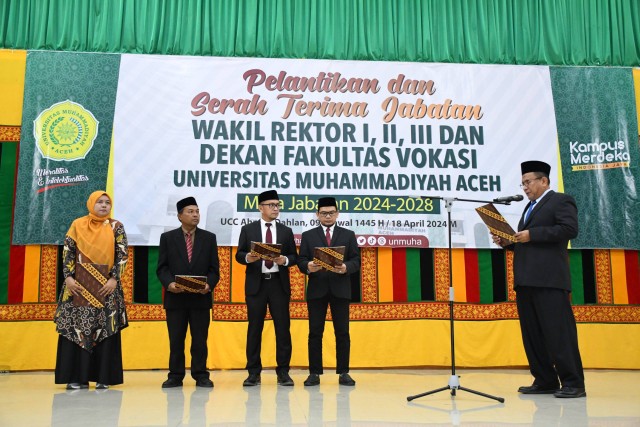 Wakil Rektor Unmuha Periode 2024-2028 Dilantik