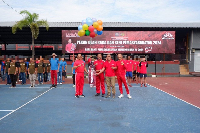 Pembukaan Porseni Hari Bakti Pemasyarakatan Ke-60, Kredit: Humas Lapnajel