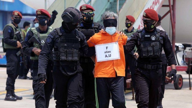 Potret satu dari 22 terduga anggota Jemaah Islamiyah yang ditangkap kepolisian pada Maret 2021.